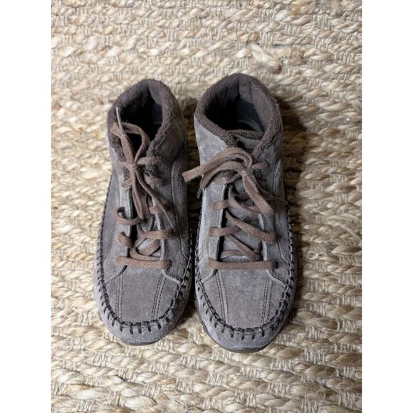 Skechers Bikers Chukka Comfort Ankle Boots Chocolate Brown Lace-Up Size 5 - Picture 2 of 10